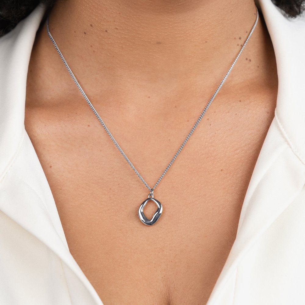 Zola Geometric Silver Necklace - Beautiful Earth Boutique